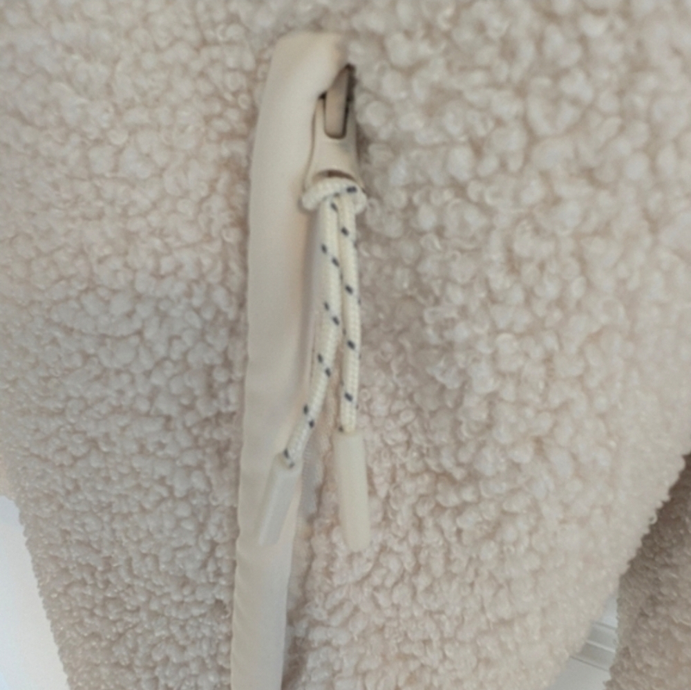 Bailey 44 Cream Sherpa Henley Pullover XL Snap Neck Cozy Fleece NWOT - Picture 7 of 7